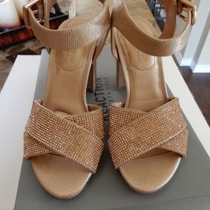 Kenneth Cole Jewel Ankle Strap Sandals Rose Gold